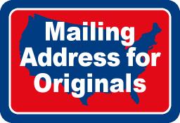 Mailing Address for Originals